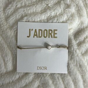 Dior J'Adore Ceramic Charm Bracelet — Gold Tone Adjustable — NWIP
